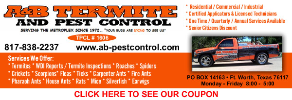 a and b termite and pest control - keller texas - texas blaze - www.texasblaze.net